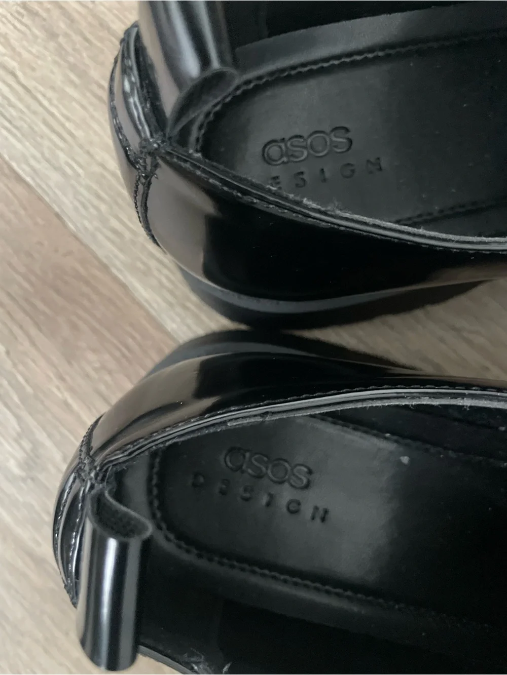 Men Size 11 ASOS Design chunky lace up shoes black faux leather new never worn